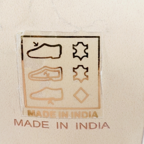 NEW Free People Straps Cream Tan Leather Slip on Block Heel Sandals W647 - Picture 12 of 16